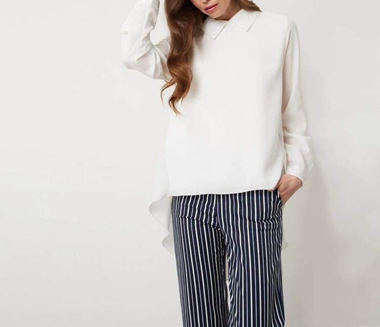 White Long Sleeves Blouse For Women (1) White Long Sleeves Blouse For Women (1)