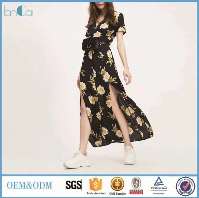 Black Floral Maxi Dress