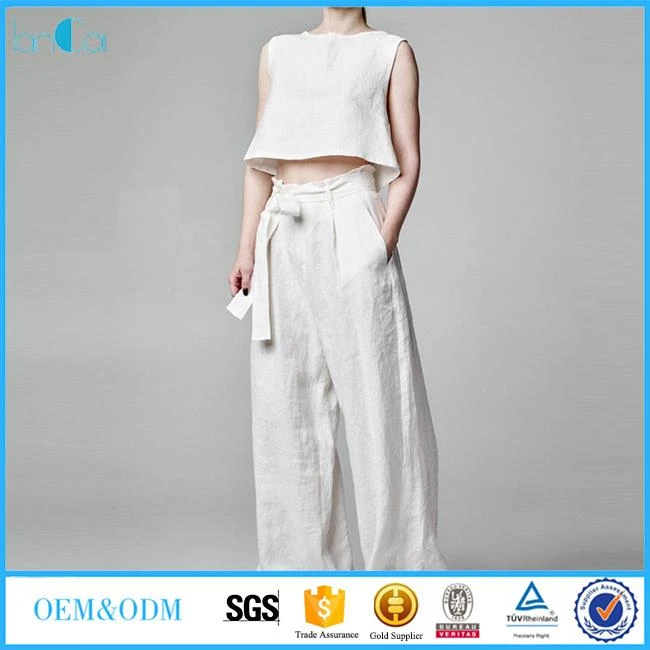 White Linen Outfits For Ladies